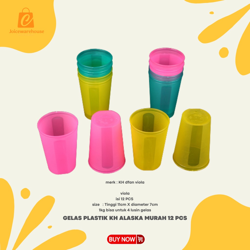 GELAS PLASTIK KH ALASKA MURAH 12 PCS