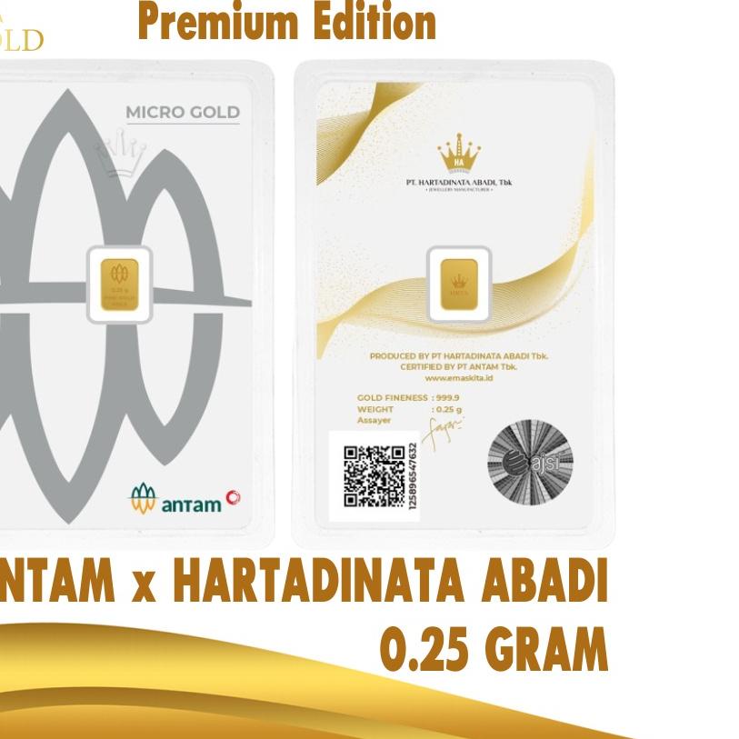 EXCLUSIVEStar Gold Logam Mulia Micro Gold Antam Hartadinata 0.25 Gram Premium Series|RA3