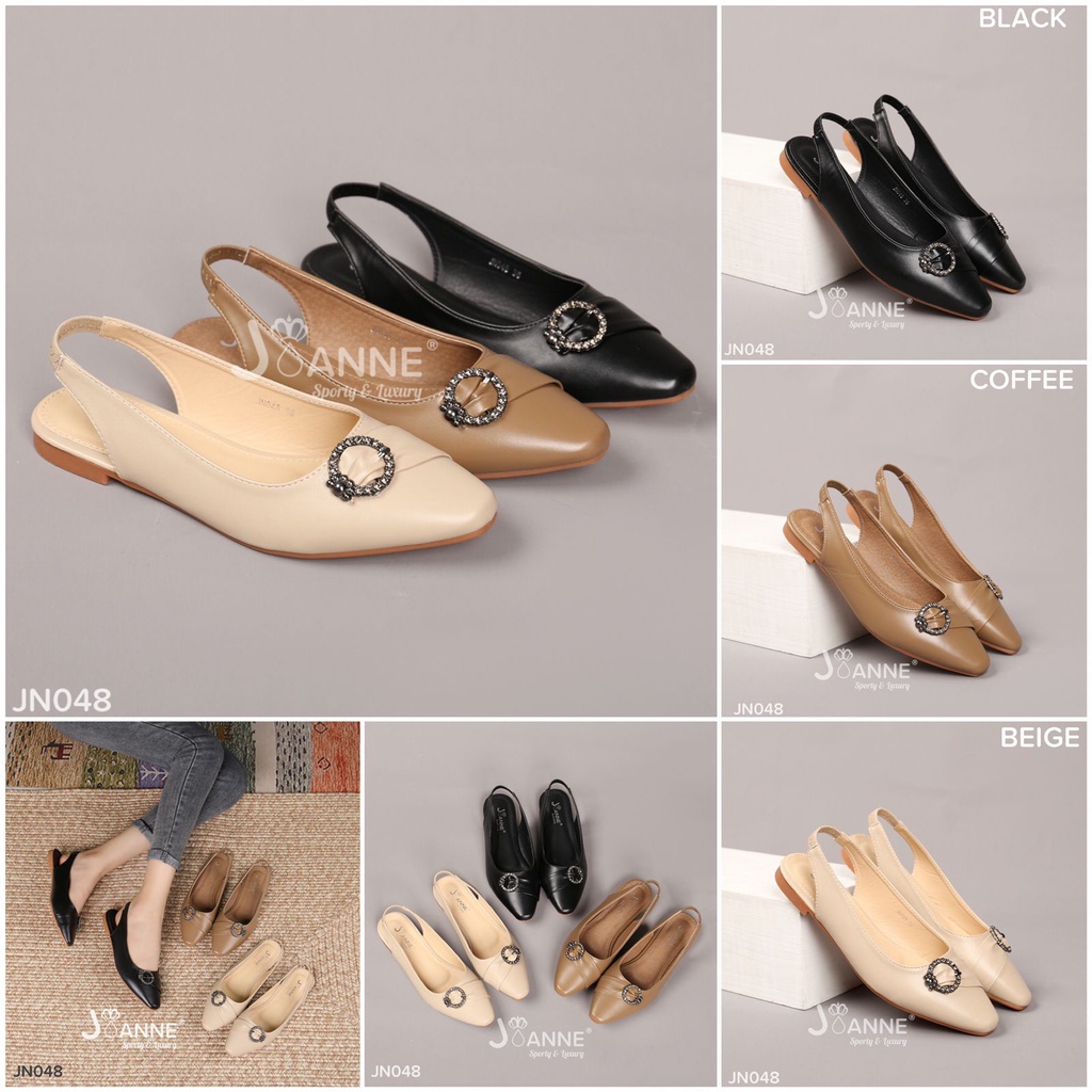 JOANNE JN048 Sepatu flat slingback wanita