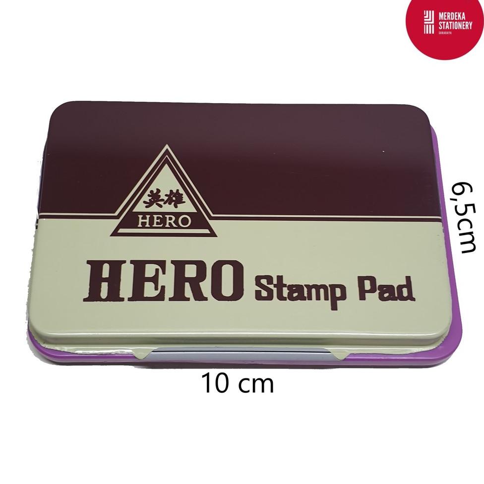 

は Bantalan/tempat Stempel/Stampel/Stamp Pad HERO kecil +Tinta Violet 6,5x10 cm ➻
