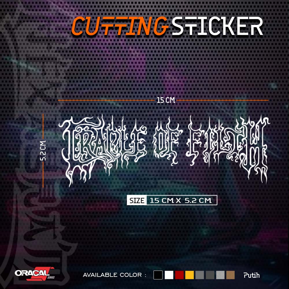 Cutting Sticker Cradle Of Filth Band Logo | Stiker Cutting Logo Band Cradle Of Filth | Cradle Of Fil