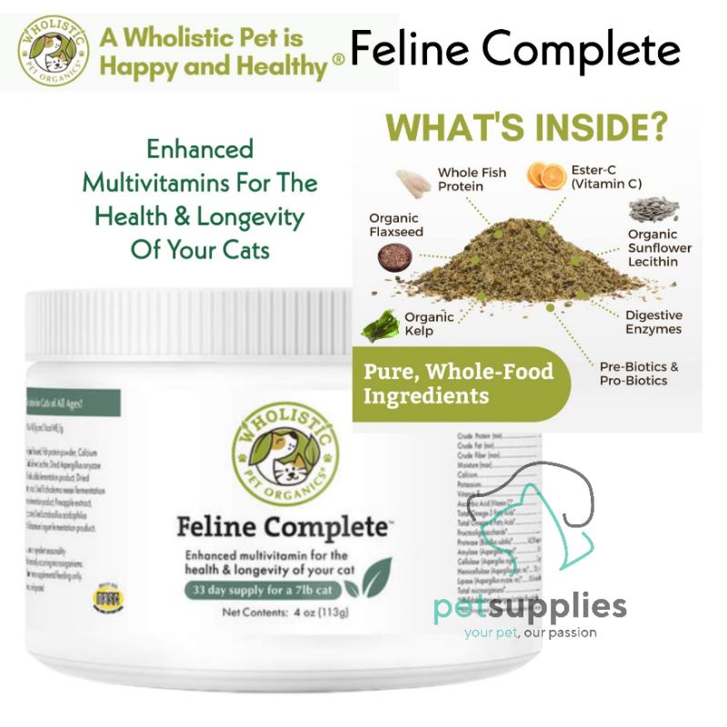 Vitamin Kucing Wholistic Pet Organics FELINE COMPLETE Vitamin Kucing Organik