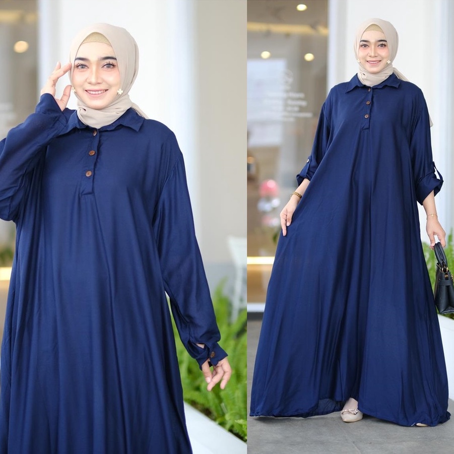 GAMIS RAYON TWILL SUPER JUMBO KANCING BUSUI PASPOL LD 140 ADEM SEKALI