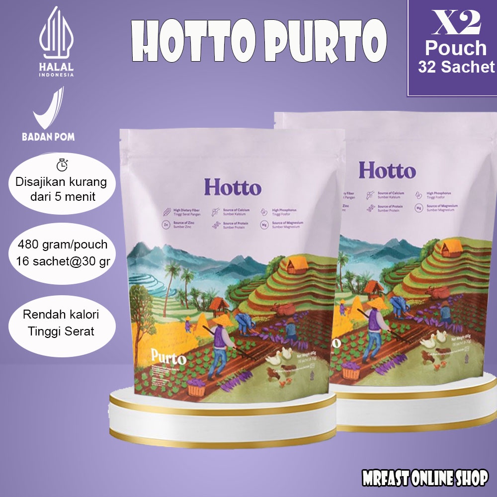 

Hotto Purto Multigrain Ubi Ungu 2 Pouch isi 32 sachet