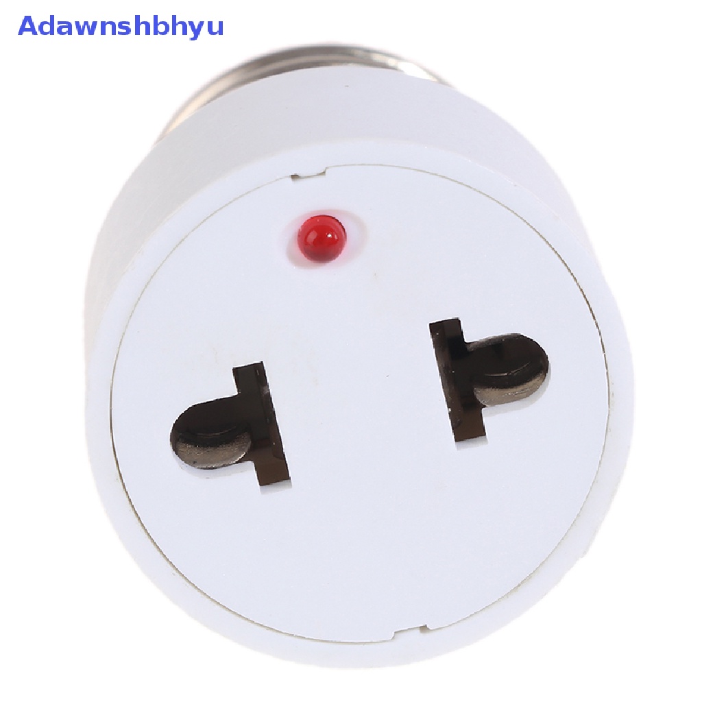 Adhyu 220V E27 ABS Putih Konektor Aksesoris US/EU Plug Screw Bulb Base Adapter ID