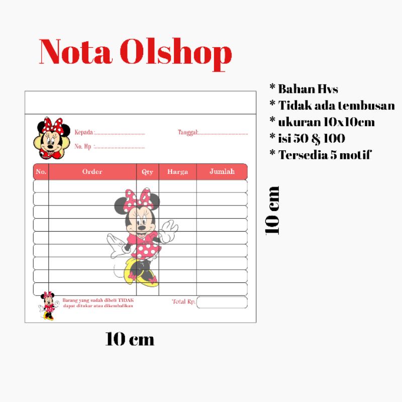 

NOTA OLSHOP/NOTA/NOTA PENJUALAN