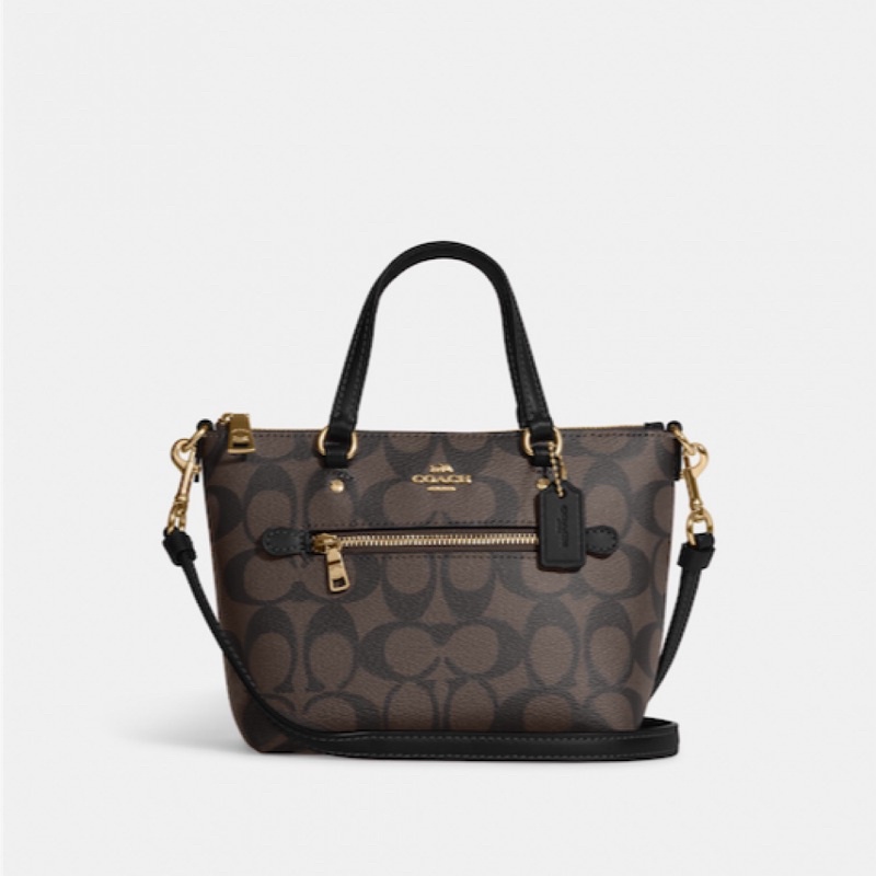 coach mini gallery crossbody in signature