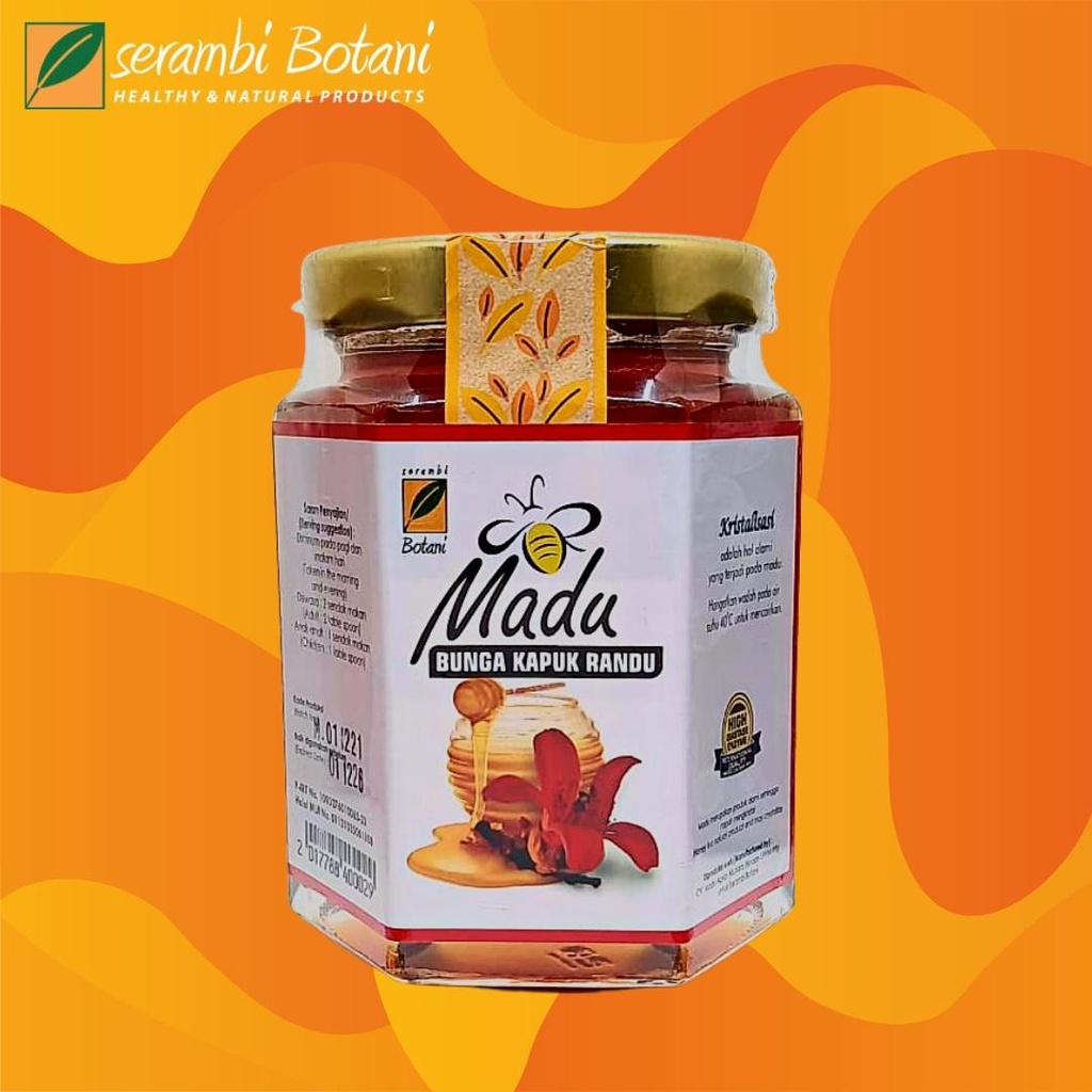 

Madu Murni Bunga Kapuk Randu 240gr Standar Internasional Serambi Botani