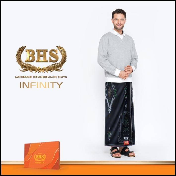 Promo Sarung Bhs Infinity Gold Motif Pke Hitam Hijau