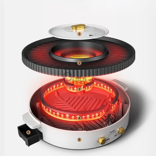 GRILL PAN STEAMBOAT SHABU 2IN1 HOTPOT PANGGANG JUMBO 46CM MULTIFUNGSI OLL-HG12