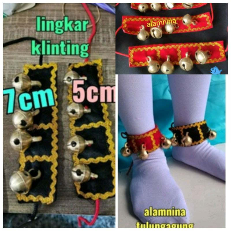 gelang kaki binggel klinting kuningan