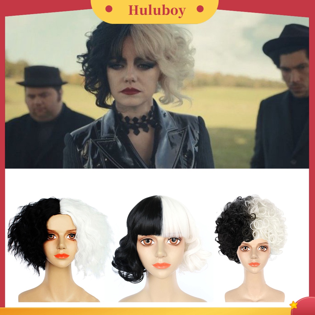 Rambut Palsu Model Pendek Berlapis Bahan Serat Suhu Tinggi Untuk Pesta Cosplay