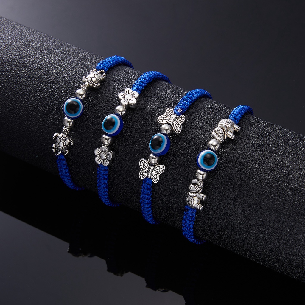 Gelang Lady Evil eye Palm Mata Biru Mata Jahat Tali Merah braided adjustable bracelet