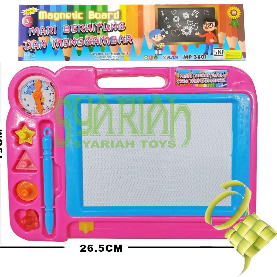 

➔ Drawing Board Magnetic Papan Tulis Magnetik Hapus Gambar Tulis Anak Magnet Mainan Edukasi ◀