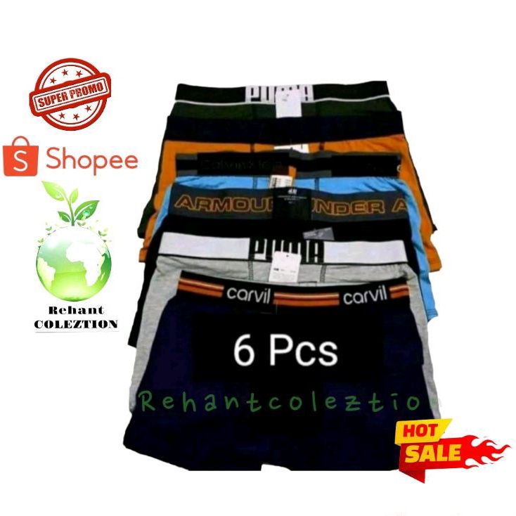 Celana dalam pria boxer termurah 6 pcs