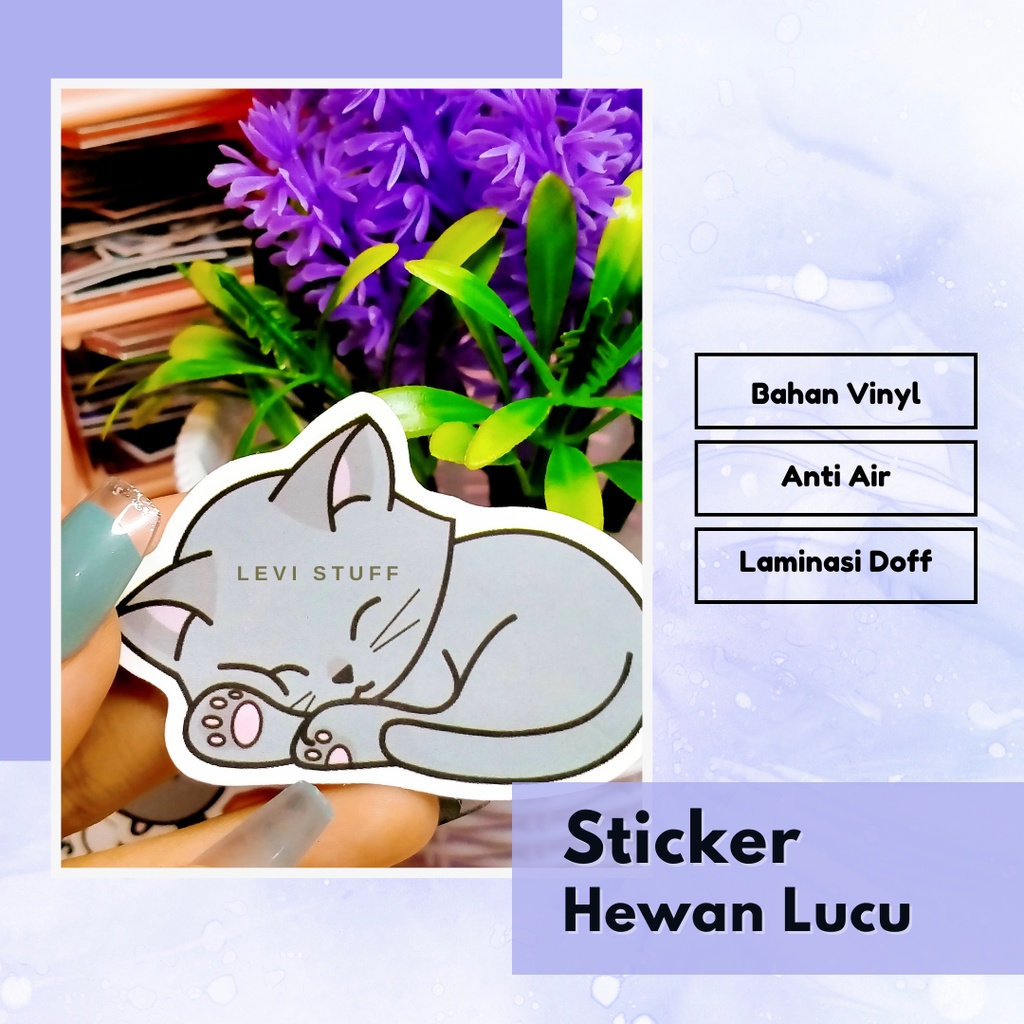 

Sticker Hewan Kartun Lucu Vinyl Doff Anti Air / Sticker Kawaii / Imut / Scrapbook / Buku / Diari / Notebook / Gift