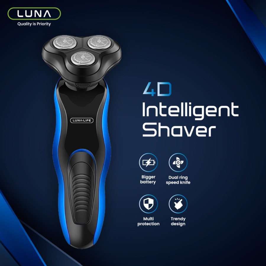 LUNA Alat cukur rambut elektrik shaver listrik pencukur kumis jenggot