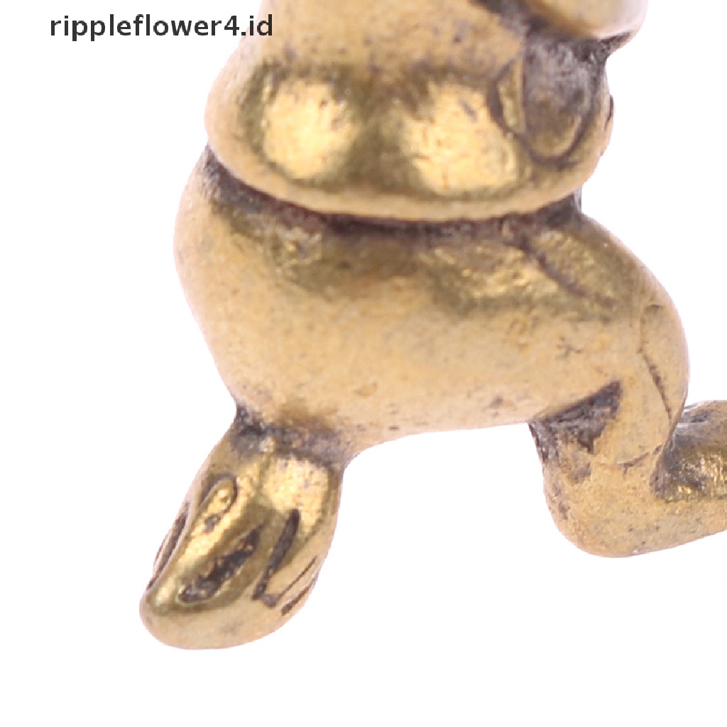 {rippleflower4.id} Gantungan Kunci Kelinci Lucu Kuningan Antik Liontin Zodiak Animal Key Chains Hiasan~