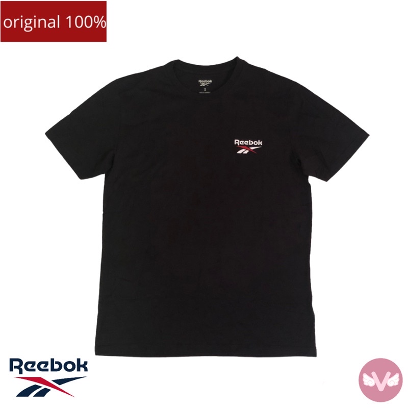 Baju kaos Reebok Pria / Kaos Pria / kaos katun Pria / Kaos Reebok Original Baju Reebok Black Hitam C
