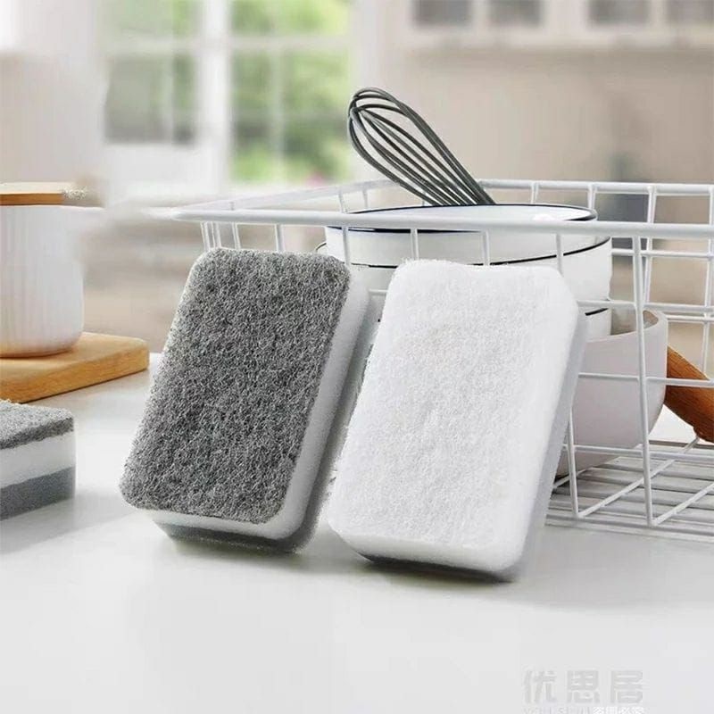 (Serba Serbi)Busa Pembersih Serbaguna Sponge Double Magic Dishwash / Spons Cuci Piring Dua Sisi Anti Minyak Pencuci Alat Masak Dapur -Terlaris