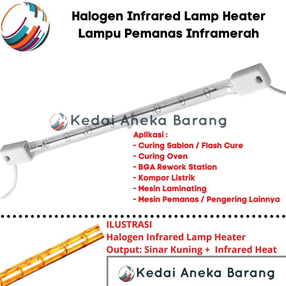 Jual Lampu Halogen Lamp 220V AC 40CM 500W 10mm Infrared Heater ...