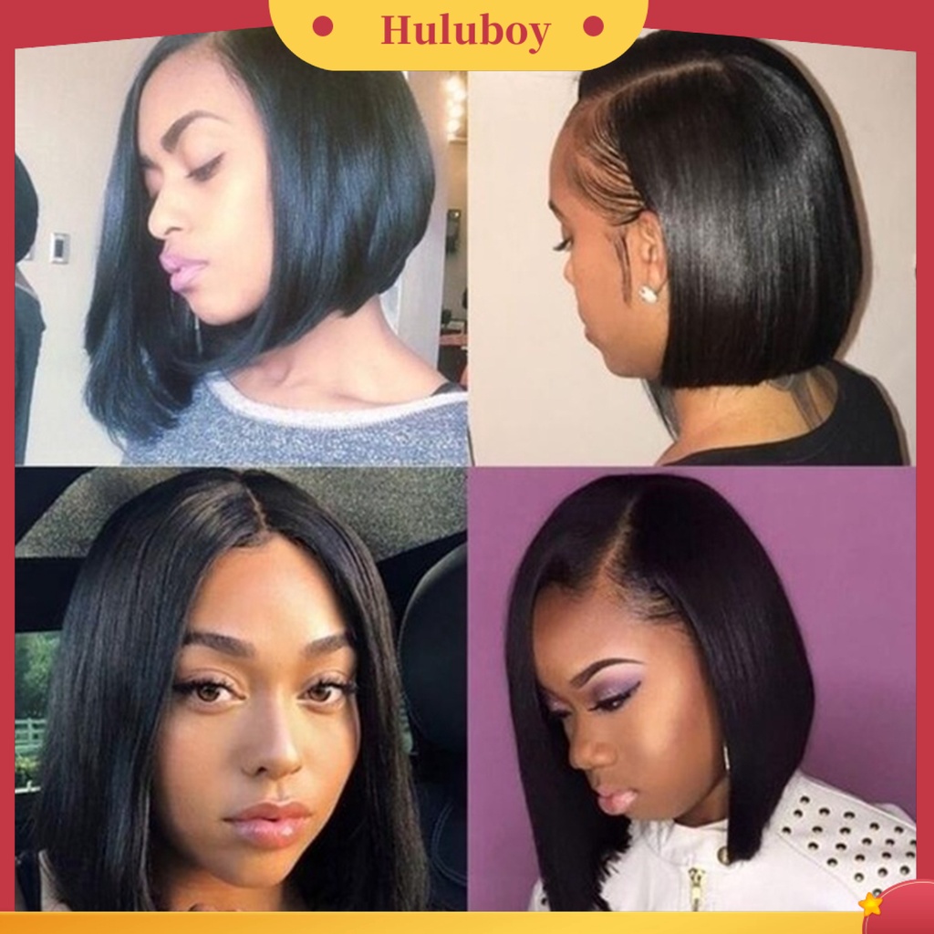 Wig Rambut Pendek Lurus Model Bob Untuk Cosplay Wanita