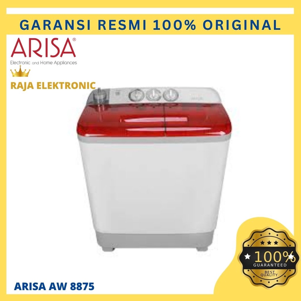 ARISA Mesin Cuci 2 Tabung 8 KG - AW 8875