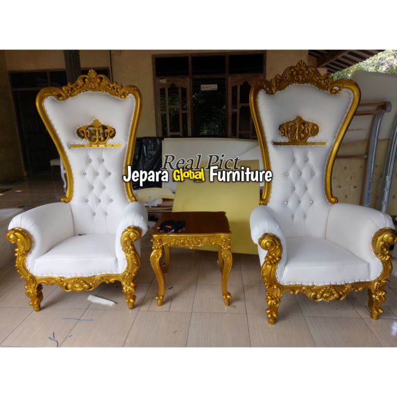 set kursi sofa syahrini gold mahkota & Meja ( kursi sofa ukir,kursi syahrini duco, kursi ukir raja )