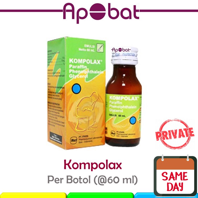 - ApObat - Kompolax Sirup 60 ml Sembelit Susah BAB Dulcolax Kompolak Syrup Botol Cair Kompolaks Comp