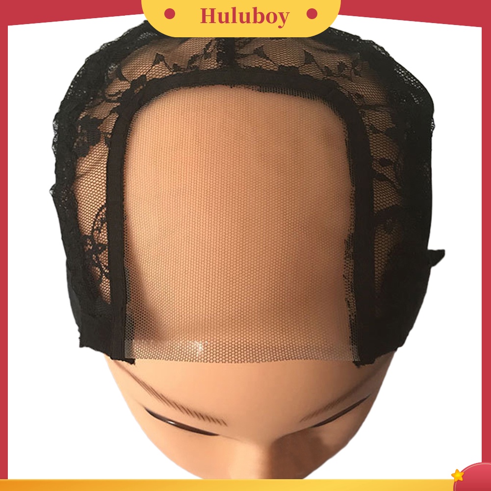 Topi Wig Rambut Sintetis Elastis Bentuk U Dengan Tali Tenun Dapat Disesuaikan