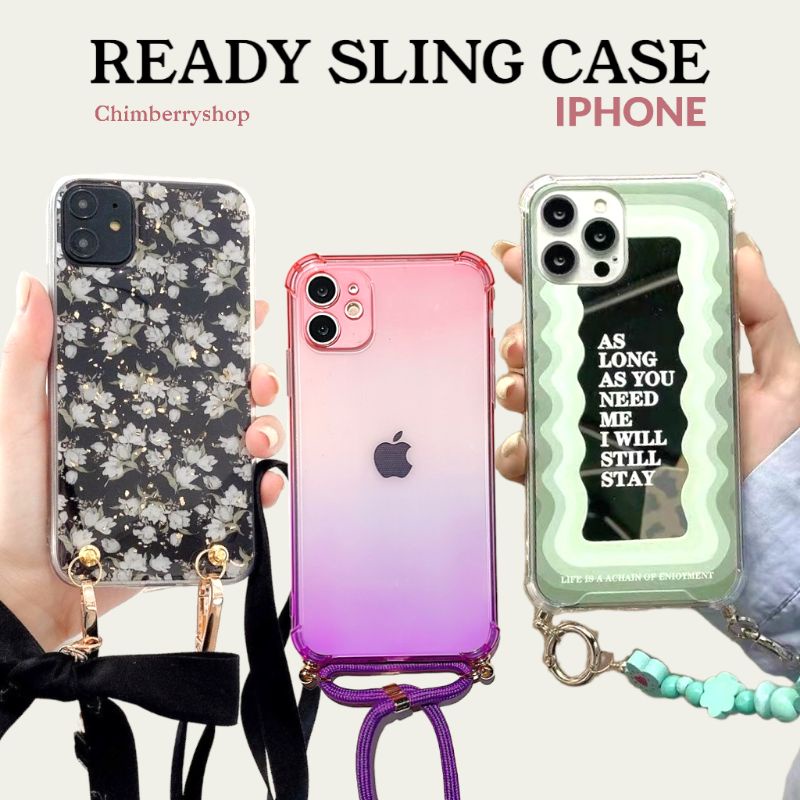 Clearance SALE  READY  LANYARD SLING CASE IPHONE 12 12 PRO CASING TALI PANJANG