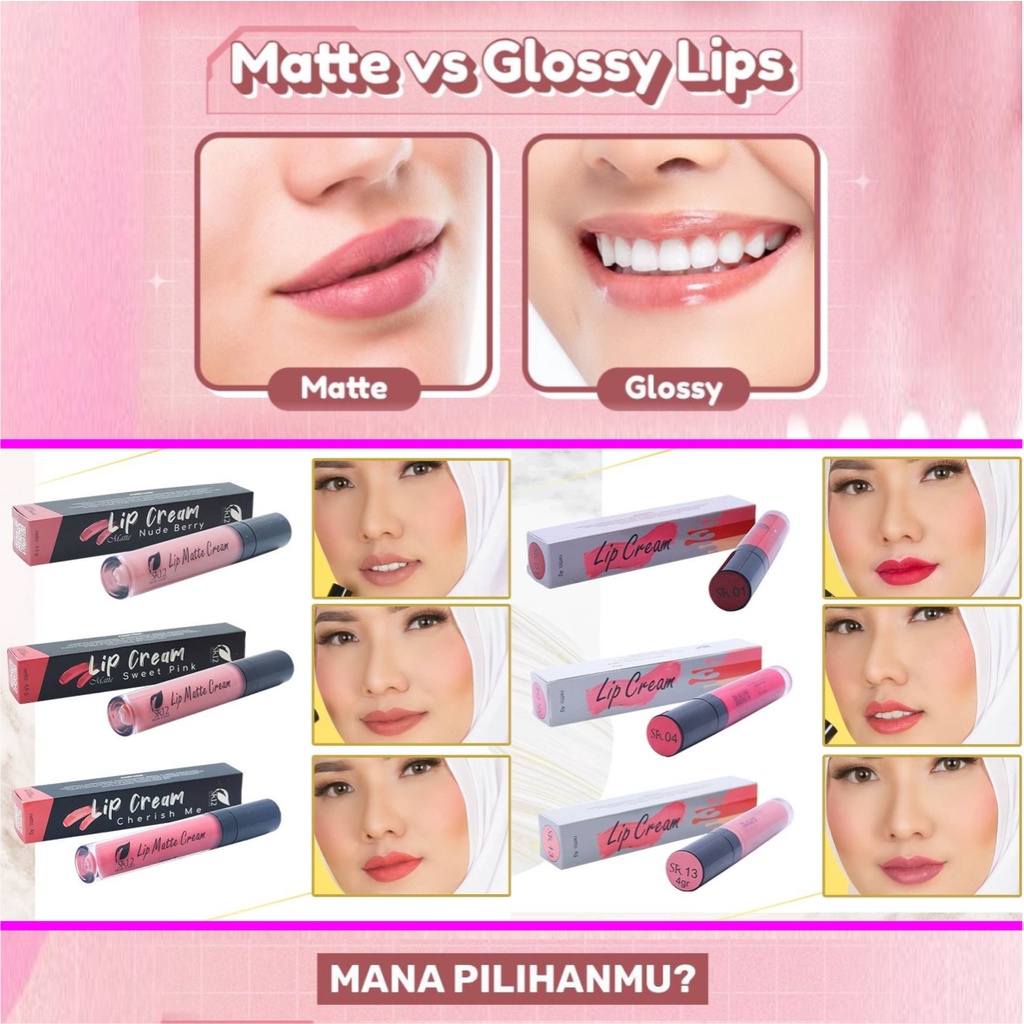 Lipstik SR12 | Lip Cream SR12 | Lip Matte Cream SR12 | Lip Mousse Cream SR12 | Kosmetik Bibir | Pelembab Bibir SR12 Skincare