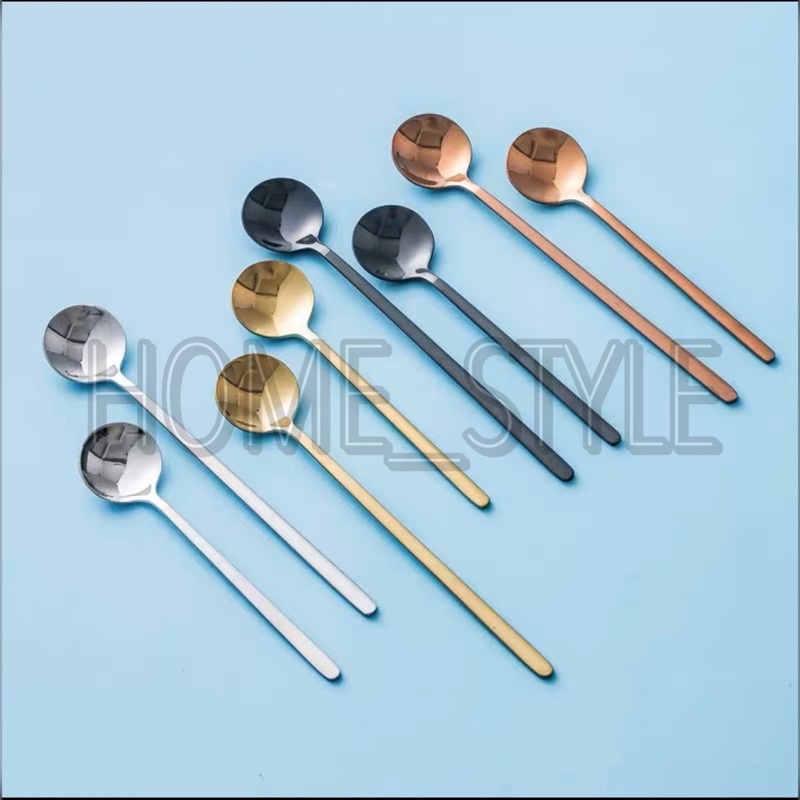 SENDOK TEH SENDOK KOPI GAGANG PANJANG SUS 304 STAINLESS STEEL FOOD GRADE / COFFEE SPOON PREMIUM QUALITY JRW0110