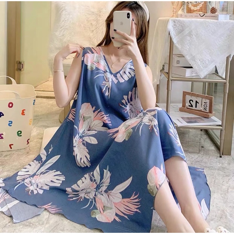 KZ_Daster dress terusan tank bra Import terbaru / daster dress kensi tali satu / daster terusan tank bra import