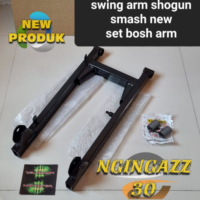 swing arm shogun lama new smash new tornado warna hitam lengkap