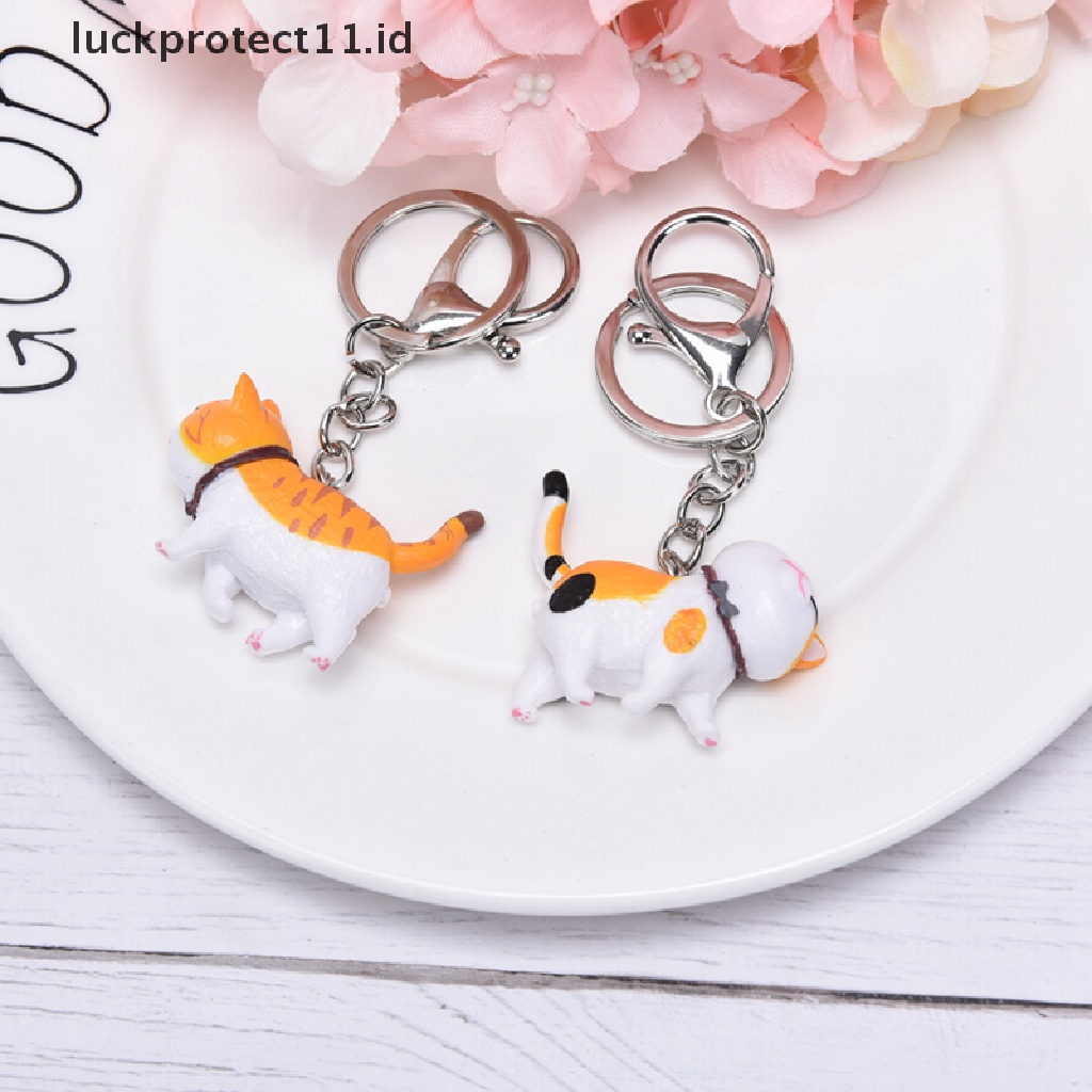 /Fashion Hot// Fashion// New Lovely Cat Kitten Keychain Keyring Handbag Liontin Ornamen Mainan Anak Hadiah.