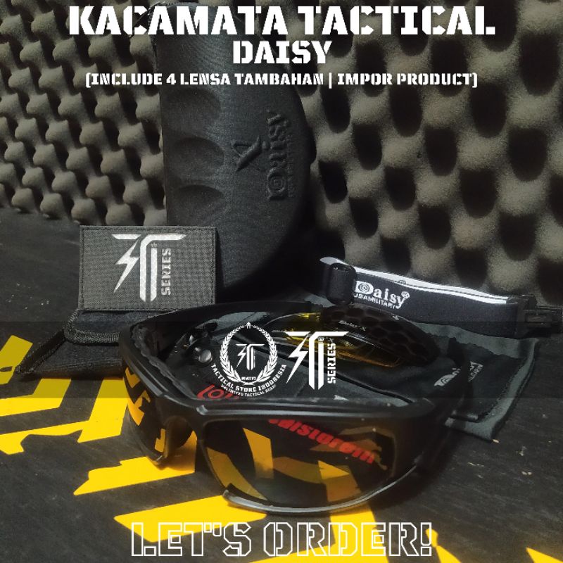 Kacamata Tactical Daisy X7 Impor / Kaca mata tactical X7