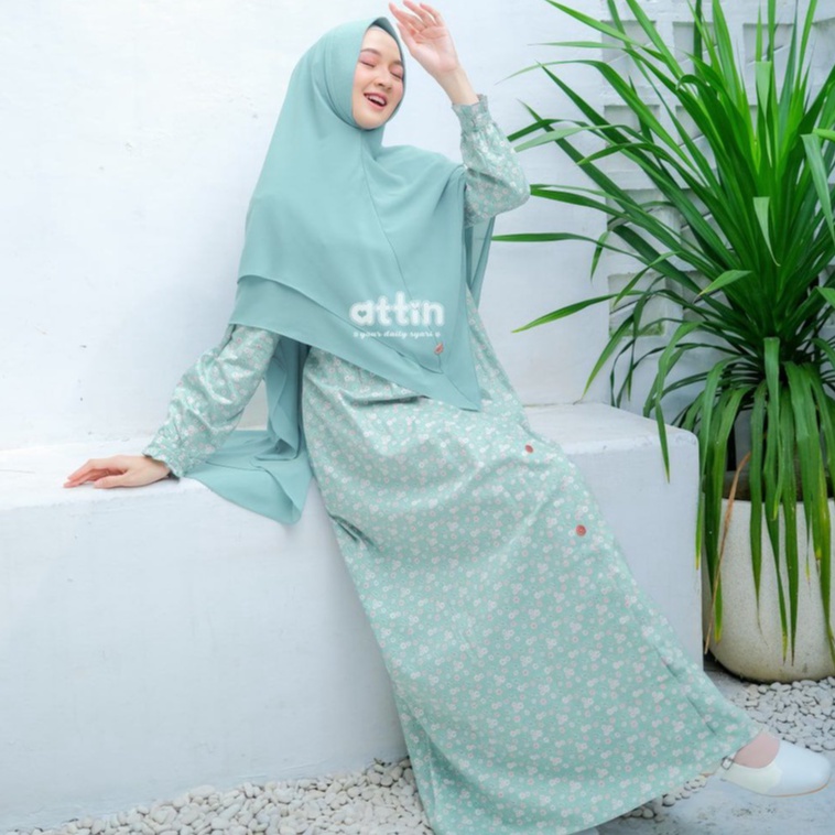 Attin - Gamis Basic Motif Bunga Felina Dress