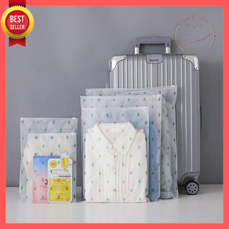 GOS -I107- Zipper Ukuran 26x35cm - Travel Pouch Ziplock Motif - Plastik Packaging Serbaguna Zipper uk.26x35