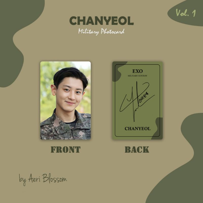 [READY STOCK] CHANYEOL PHOTOCARD MILITARY SET UNOFFICIAL | EXO | VOL.1