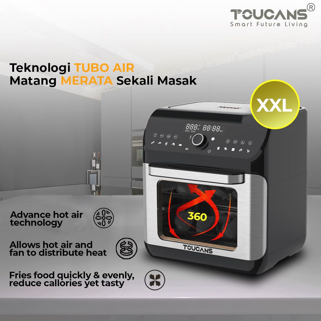 TOUCANS Air Fryer Oven 10L TA-101L-K Airfryer Dehydrator