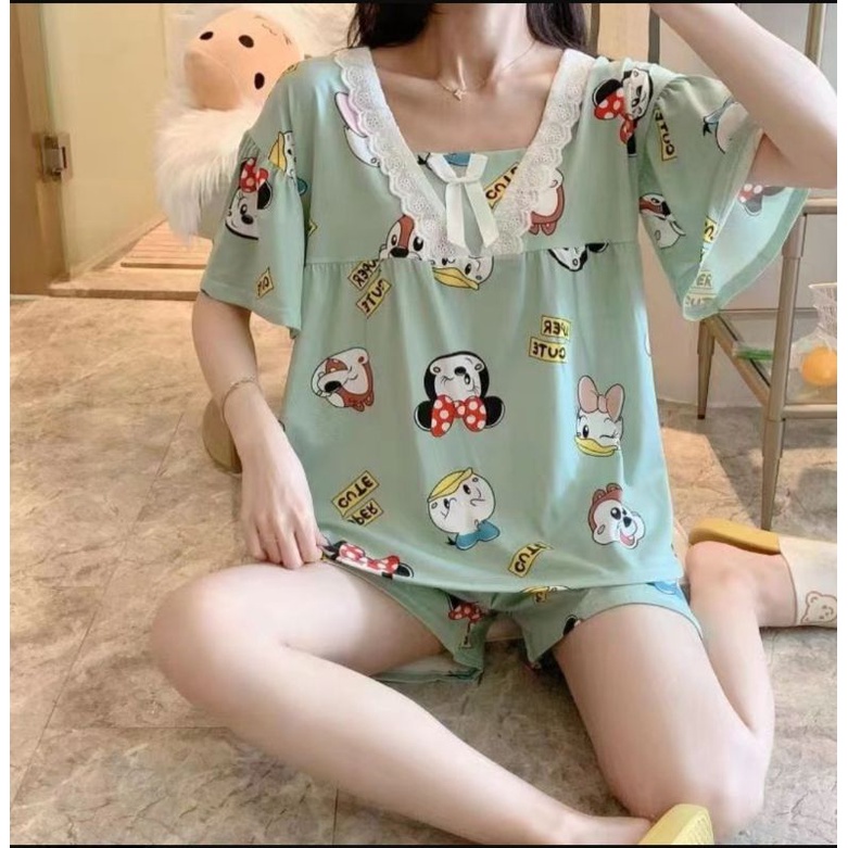 Set Piyama Hotpants Gemoy Import