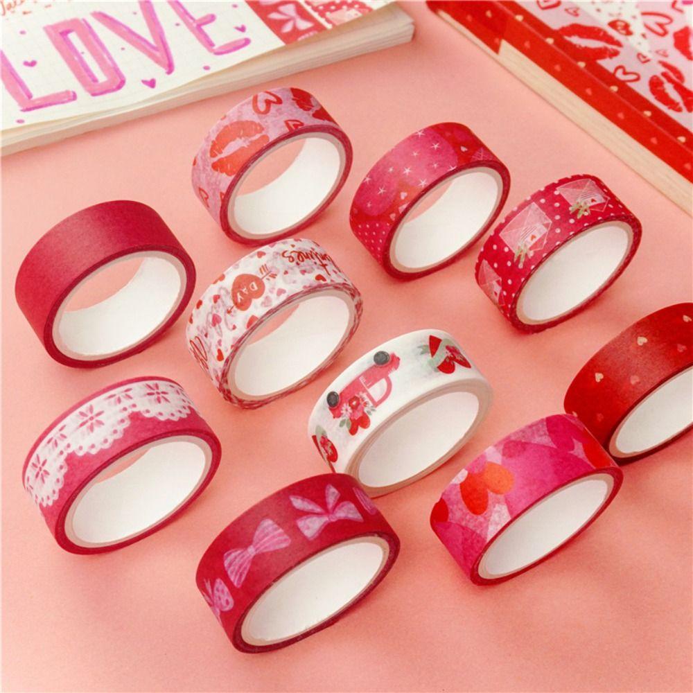 Preva 10PCS/Set Washi Tape Kreatif Alat Tulis Akun Tangan Untuk Scrapbooking Planner DIY Bahan Stiker Hias