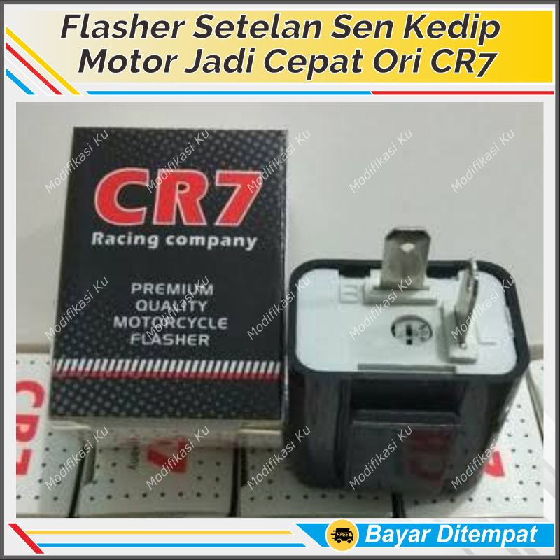 FLASHER SEN CR7 KEDIP CEPAT BISA DI SETEL ORIGINAL (ALAT PENGATUR KEDIP SEIN ATAU LAMPU LAIN) Supra,