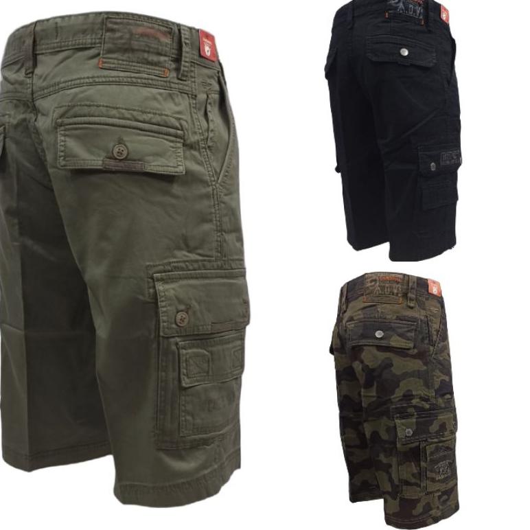 Celana Cardinal Cargo/Gunung Pendek  Original warna hitam loreng dan hijau army 3/4 ORIGINAL (KODE F
