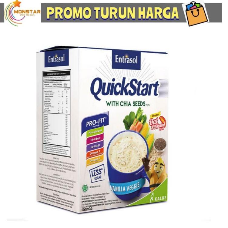 

[KODE PRODUK 99MLD3757] Entrasol Quick Start cereal isi 5 sachet Entrasol Quickstart minuman sereal