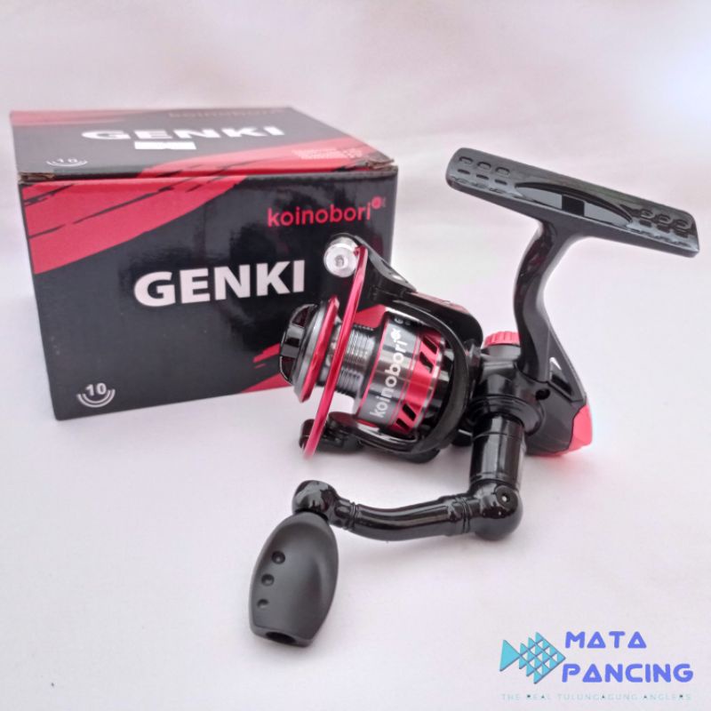 Reel pancing koinobori genki 1000 2000 aluminium spool 15kg main gear power dan 10 ball bearings