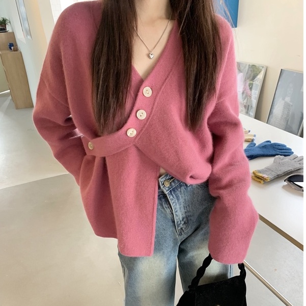 Korean Knit Cardigan Wanita Premium Lengan Panjang  Casual Top