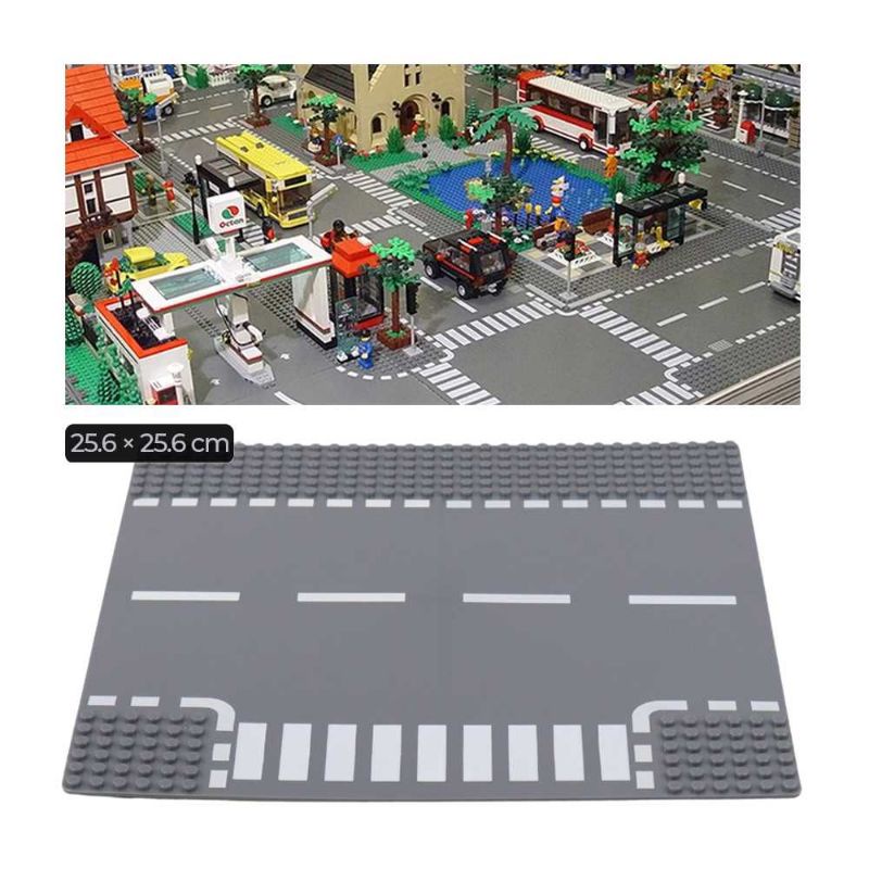 KACUU Base Plate LEGO Building Blocks 25.6 x 25.6 cm - KA-EN-213 T Road