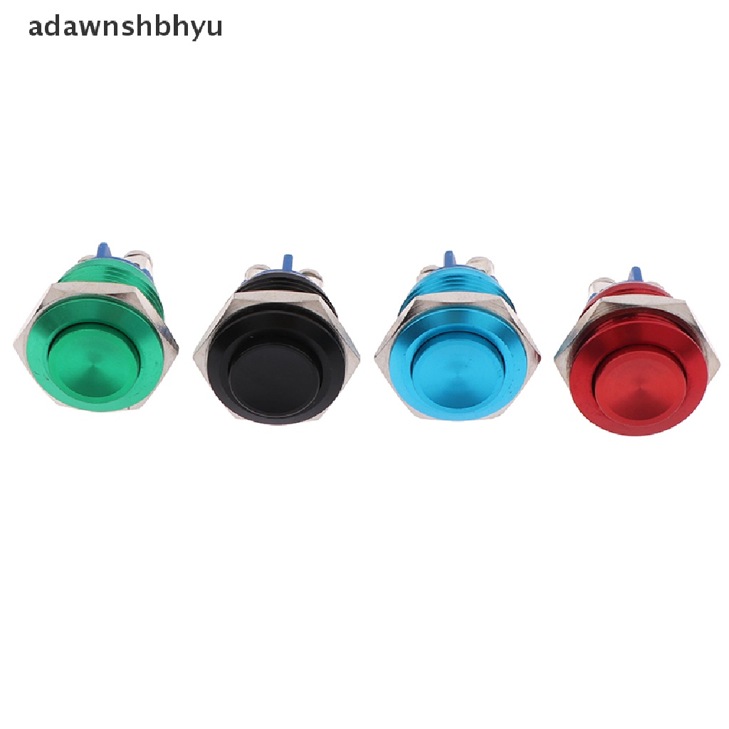 Adawnshbhyu 1Pc Saklar Tombol Tekan Momentary 16mm Waterproof Mount Button Switch ID